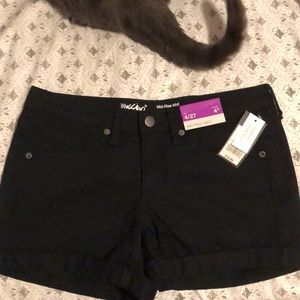 NWT Midrise Black Shorts